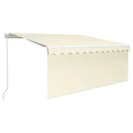 Markizy - VidaXL Lumarko Ręcznie zwijana markiza z zasłoną i LED, 3x2,5 m, kremowa 3069262 VidaXL - miniaturka - grafika 1