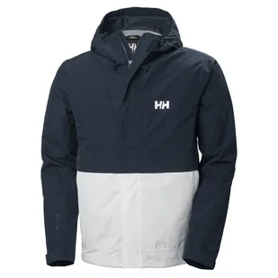 Męska Kurtka HELLY HANSEN FLEX RAIN JACKET 53894_597 – Granatowy - Kurtki męskie - miniaturka - grafika 1