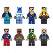 Klocki - KLOCKI MAGNETYCZNE W STYLU MINECRAFT- SZEŚCIANY 27SZT + 4X FIGURKA + WOREK - miniaturka - grafika 1