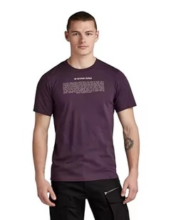 G-STAR RAW Męski T-shirt Poem Slim R T, Fioletowy (Lt Maze D23902-336-8880), XL - Koszulki męskie - miniaturka - grafika 1