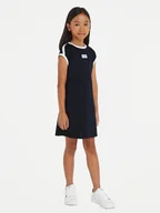 Sukienki i spódniczki dla dziewczynek - Tommy Hilfiger Sukienka codzienna 1985 KG0KG07933 Granatowy Regular Fit - miniaturka - grafika 1