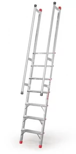 Drabina aluminiowa schody z poręczami FARAONE SAS 450 - 4,50m - Drabiny - miniaturka - grafika 1