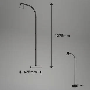Briloner Lampa stojąca Skriva, regulowana, GU10, czarna - Lampy stojące - miniaturka - grafika 2