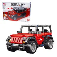 Klocki - Klocki zdalnie sterowany samochód RC terenowy JEAP 4X4 448 El. nie LEGO - miniaturka - grafika 1