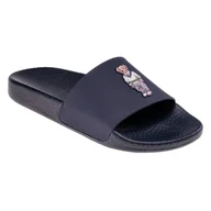 Klapki i japonki damskie - Klapki POLO RALPH LAUREN PU/MADRAS BEAR-POLO SLIDE-SN-SLI 809892944001 – Granatowy - miniaturka - grafika 1