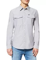 Koszule męskie - G-STAR RAW Męska koszula Marine Slim ls, Wielobarwny (odpowiednio szary/biały Oxford C895-c760), XS - miniaturka - grafika 1