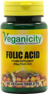 Veganicity, Kwas foliowy 400 mcg, 90 tabl. - Suplementy naturalne - miniaturka - grafika 1