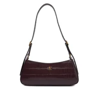 Torebki damskie - Torebka Calvin Klein Ck Croc Small LV04F3283G Bordowy - miniaturka - grafika 1