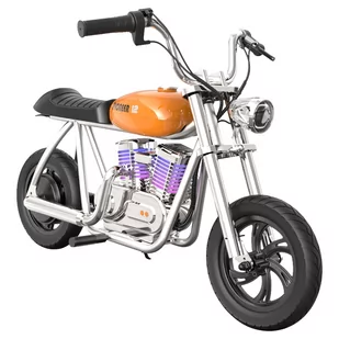 Elektryczny motocykl dla dzieci HYPER GOGO Pioneer 12 Plus z aplikacją, 5.2Ah 160W z oponami 12'x3', zasięg 12KM - pomarańczowy - Motocykle - miniaturka - grafika 4