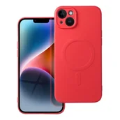 Etui i futerały do telefonów - OEM Futerał silicone mag cover do iphone 14 plus czerwony - miniaturka - grafika 1