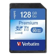 Karty pamięci - Karta pamięci SDXC Verbatim Premium U1 128GB (90 MB/s) Class 10 UHS-1 V10 PAVMFLXBSD10 - miniaturka - grafika 1