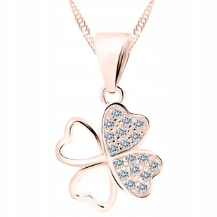 Naszyjnik Pozłacany z Koniczynką Kwiat Czterolistna Koniczyna SREBRO 925 - Naszyjniki Naszyjnik Pozłacany z Koniczynką Kwiat Czterolistna Koniczyna SREBRO 925 - Naszyjniki - miniaturka - grafika 1