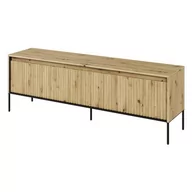 Szafki RTV - Szafka RTV frezowana TREND 05 dąb artisan/czarne nogi - miniaturka - grafika 1