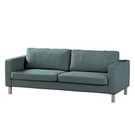 Pokrowce na meble - Dekoria pl pl Pokrowiec na sofę Karlstad 3-osobową nierozkładaną krótki szary błękit szenil 204 x 89 x 64 cm City 615-704-88 - miniaturka - grafika 1