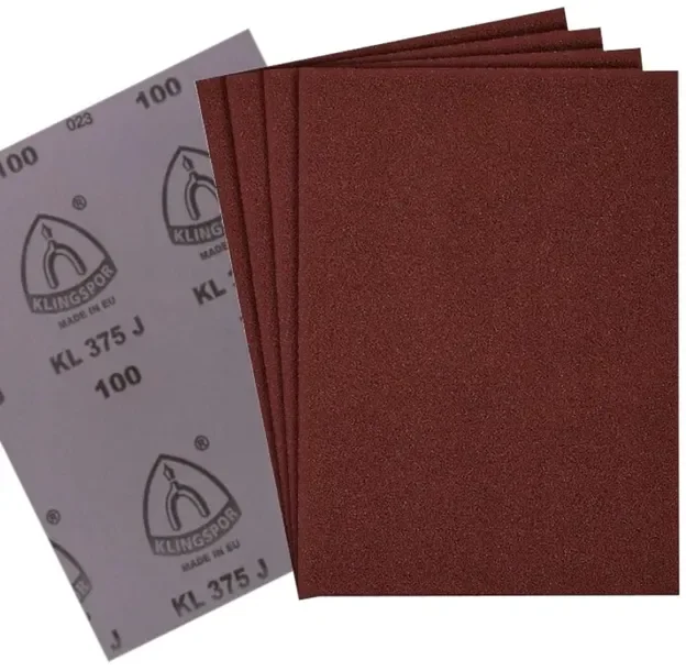 Płótno Papier Ścierny Do Drewna Metalu Arkusz Klingspor Kl375j P180 5x