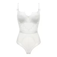 Body - Koronkowe body na ramiączkach - Biały 70C - miniaturka - grafika 1