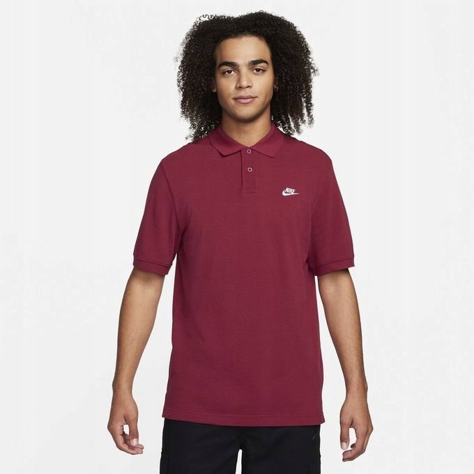 Nike Club Męska koszulka polo z krótkim rękawem FN3894-677 BORDO 3XL
