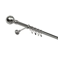 Karnisze - Karnisz pojedynczy 25 mm efekt stali I 160 cm żabka paola - miniaturka - grafika 1