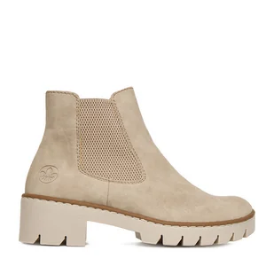 Botki Rieker X5772-60 Beżowy - Botki damskie - miniaturka - grafika 1