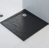 Brodziki prysznicowe - Polimat Perrito Brodzik kwadratowy 80x80 cm czarny kamień 00549 - odbiór osobisty: Kraków, Warszawa - miniaturka - grafika 1