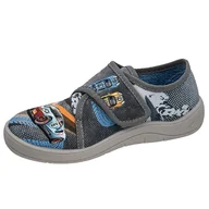 Kapcie damskie - Fischer Chłopięce kapcie Tim, Szary, 26 EU - miniaturka - grafika 1