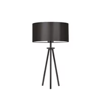 Lampy stojące - Lampka nocna LYSNE Alta, brązowa, czarna, E27, 50x30 cm - miniaturka - grafika 1