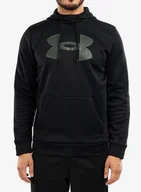Bluzy sportowe damskie - Bluza Under Armour Armour Fleece Big Logo Hoodie - black/pitch gray - miniaturka - grafika 1