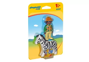Playmobil 1.2.3 9257 Strażnik z zebrą - Figurki dla dzieci - miniaturka - grafika 1