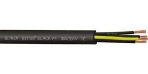 Przewód sterowniczy BiT 500 BLACK FR 10G0,75 500V bęben - Przewody elektryczne - miniaturka - grafika 1