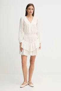 Pepe Jeans sukienka kolor beżowy mini rozkloszowana PL9537702 - Sukienki - miniaturka - grafika 1