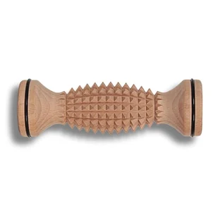 Masażer drewniany wałek wypukły gruby z gumką 18 cm - Masażery - miniaturka - grafika 1