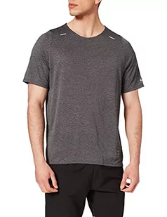 NIKE Nike Męska koszulka Rn Dvn Rise 365 Ss Jac Czarny/żelazny szary/odblaskowy Sil S DA0421 - Koszulki męskie - miniaturka - grafika 1