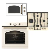 Zestawy AGD - Zestaw AGD do zabudowy Piekarnik BOS67371CLI+ Płyta GW6D42CLI+ Mikrofalówka BM235 CLI Retro - miniaturka - grafika 1