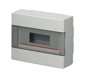 Rozdzielnie elektryczne - elettrocanali Rozdzielnica modułowa 1x12 natynkowa drzwi transp seria 600 IP40 280x220x100 szara EC60012 EC60012 - miniaturka - grafika 1