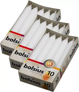 Bolsius Świeca stołowa walec 5H 17CM 30szt BIAŁA BOLSIUS9019 - Świece - miniaturka - grafika 1