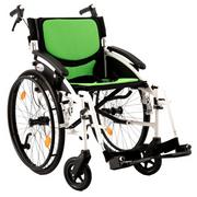 Wózki inwalidzkie - Wózek inwalidzki aluminiowy AR-303 P.127a : Kolor - Zielony, Koła anty-wywrotne wózek inwalidzki - Tak, Koła tylne wózki inwalidzkie - Koła pełne, szer. siedz. wózka inw. - 45 cm - miniaturka - grafika 1
