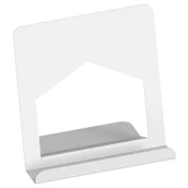Podpórki do książek - Metalowy stojak segregator ekspozytor na winyle książki obrazy tablet telefon dokumenty biały - miniaturka - grafika 1