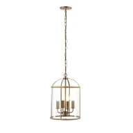 Lampy sufitowe - Lampa wisząca Lambeth - kolor mosiądz, transparentny - 69455 - miniaturka - grafika 1