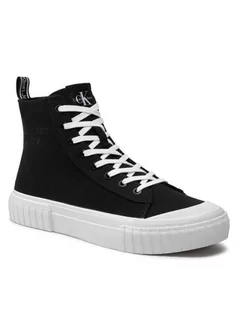 Półbuty męskie - Calvin Klein Jeans Trampki New Skater Sneakerboot YM0YM00381 Czarny - grafika 1