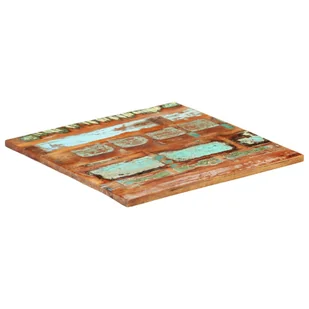 vidaXL Kwadratowy blat stołu 70x70 cm, 25-27 mm, lite drewno z odzysku vidaXL - Blaty meblowe i parapety okienne - miniaturka - grafika 9
