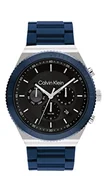Zegarki męskie - Calvin Klein Męski analogowy zegarek kwarcowy z silikonowym paskiem 25200307, Czarny - miniaturka - grafika 1
