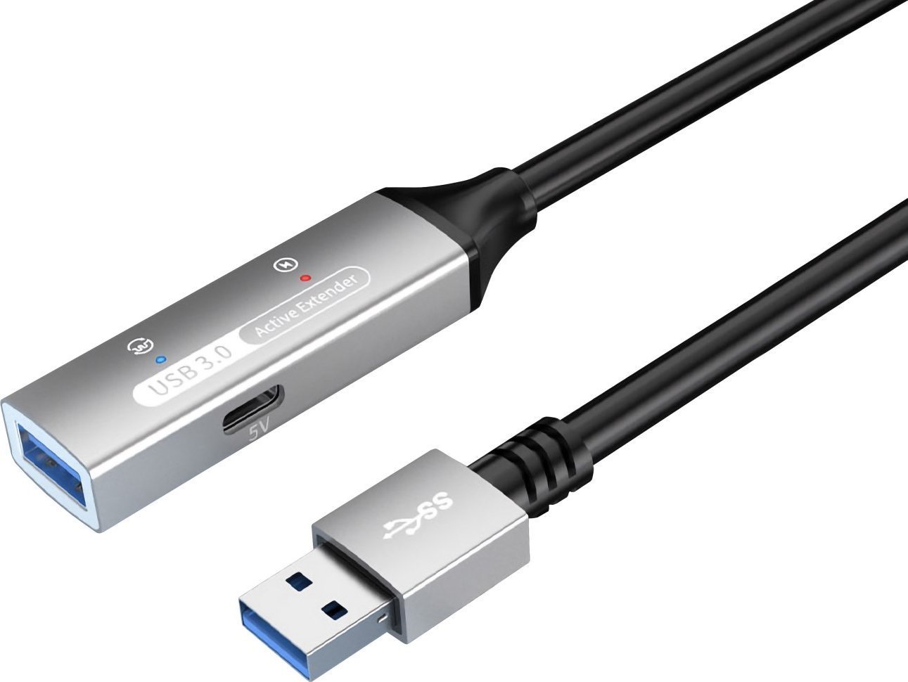 Kabel USB PremiumCord PremiumCord USB 3.2. repeater a prodlužovací kabel Male-Female, 5Gbps Aluminium 10m