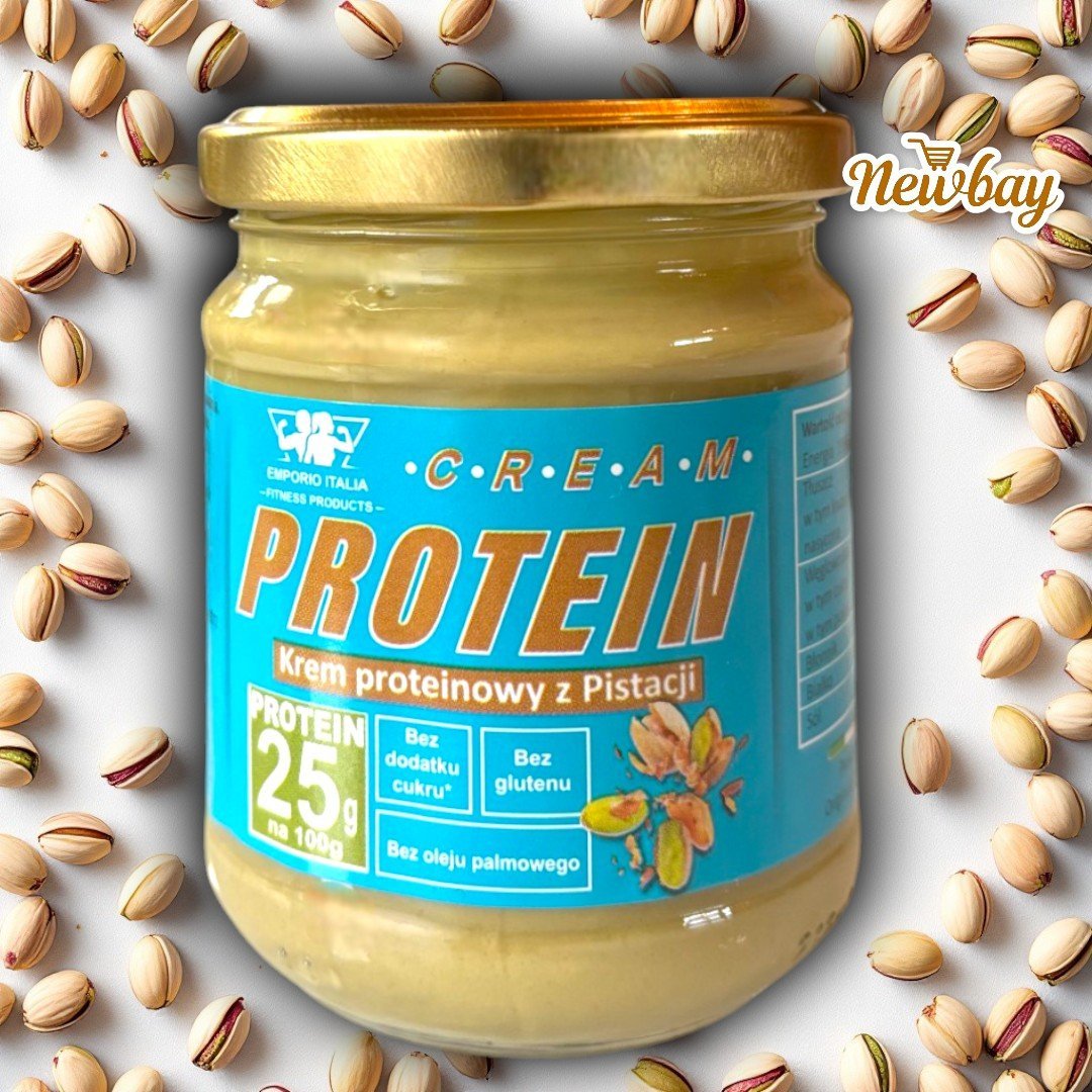 PROTEINOWY KREM PISTACJOWY BEZ GLUTENU, BEZ CUKRU I OLEJU PALMOWEGO