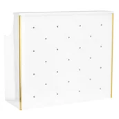 Lady recepcyjne - Recepcja fryzjerska lakierowana Diamond 120 cm kosmetyczna do salonu gabinetu SPA biały - miniaturka - grafika 1