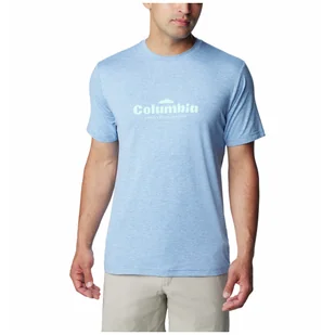 Koszulka męska Columbia Kwick Hike™ Graphic SS Tee Rozmiar: M / Kolor: jasnoniebieski - Koszulki sportowe męskie - miniaturka - grafika 1