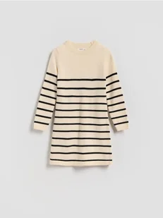 Reserved - Dzianinowa sukienka z wiskozą - wielobarwny - Swetry dla dziewczynek - miniaturka - grafika 1