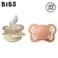 Śliniaki i fartuszki - BIBS COUTURE 2-PACK VANILLA &  PEACH S Smoczek Anatomiczny silikonowy - miniaturka - grafika 1