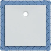 Przyciski spłukujące - Geberit 550.900.00.1 Brodzik kwadratowy Olona 80x80 cm bia$94y - miniaturka - grafika 1