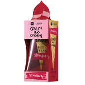 Balsamy i kremy do ciała - HiSkin Crazy Ice Cream krem do ciała Truskawka 200ml - miniaturka - grafika 1
