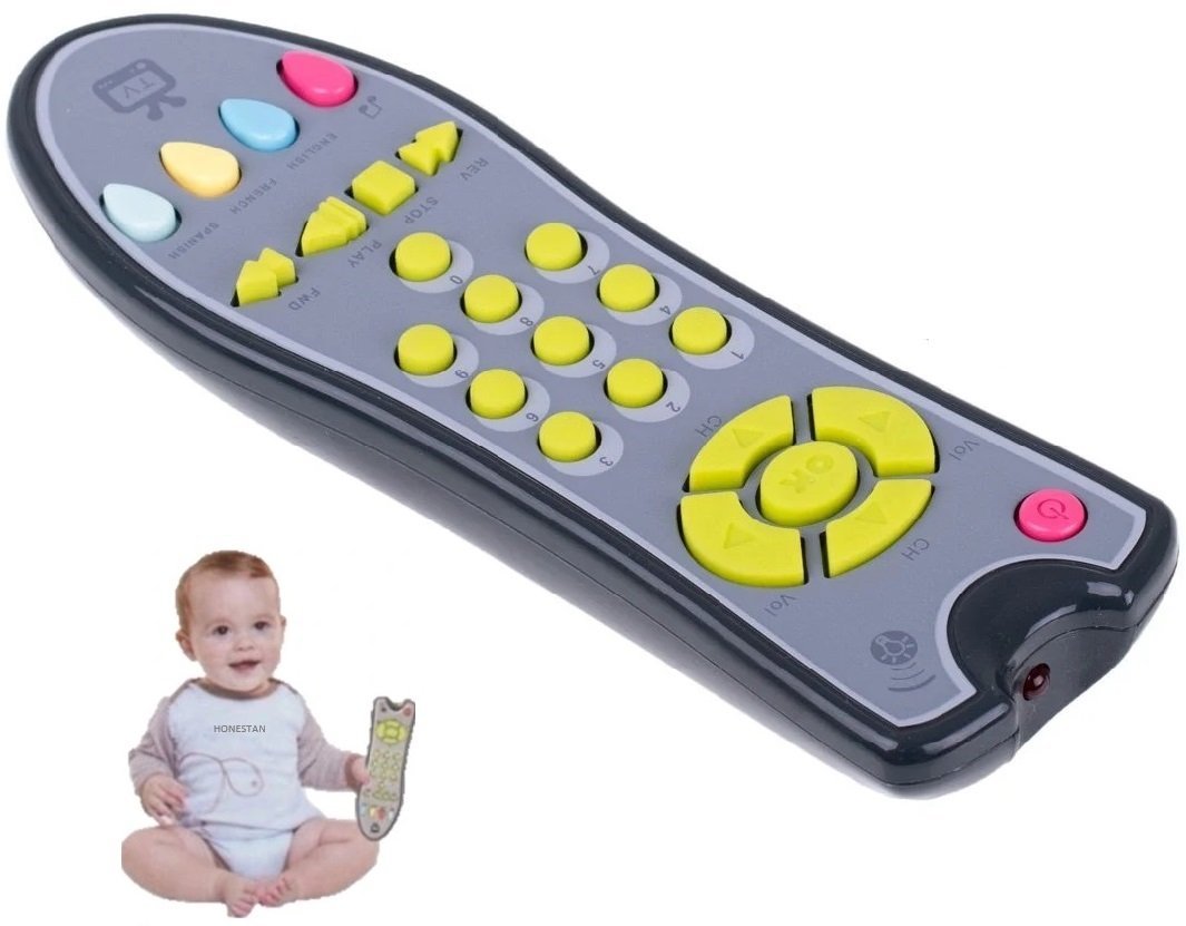 REALISTYCZNY PILOT TV DLA NIEMOWLAKA Edukacyjny z Dźwiękami i Światłem